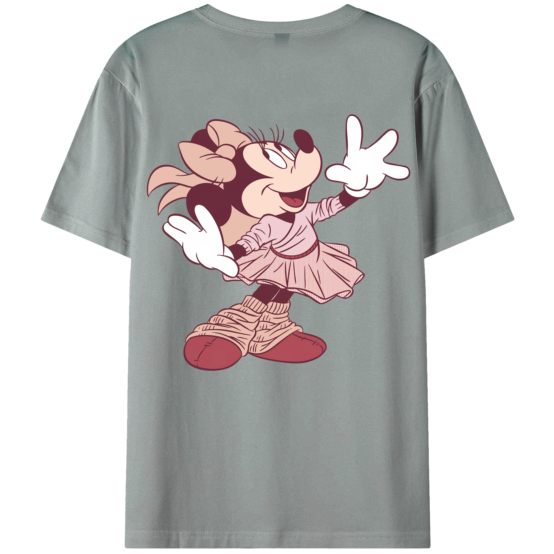 （画像用） ミッキーマウス Mickey Mouse 綿100％ メンズ半袖Tシャツ（バックプリント） 通気性